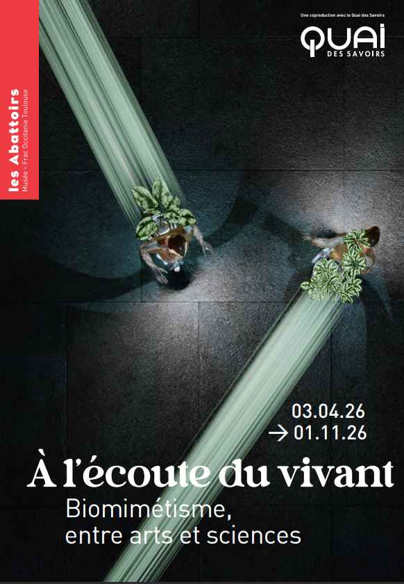 Affiche de l'exposition A l'écoute du vivant aux Abattoirs